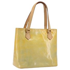 LOUIS VUITTON Monogram Vernis Houston Hand Bag Gris M91053 LV Auth 195071