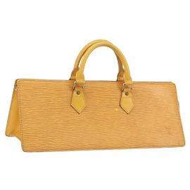 LOUIS VUITTON Epi Sac Triangle Hand Bag Yellow M52099 LV Auth 195374