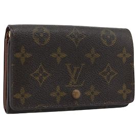 LOUIS VUITTON Porte Monnaie Billets Tresor Wallet M61730 LV Auth bs36733