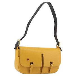 Borsa a tracolla BALLY in pelle Giallo Oro Auth 195037A