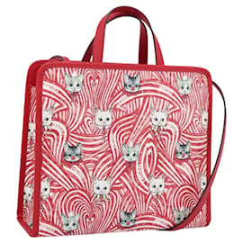 GUCCI x Higuchi Yuuko Handtasche PVC 2way Rot 630542 Auth 196451M