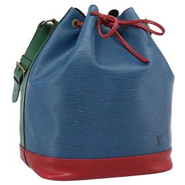 LOUIS VUITTON Borsa a Spalla Noe Epi Tricolore Blu Rosso Verde M44082 LV Auth 195062