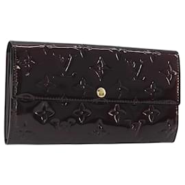 LOUIS VUITTON Monogram Vernis Portefeuille Sarah Long Wallet Rouge Favist M91521 LV Auth 194392A - Louis Vuitton