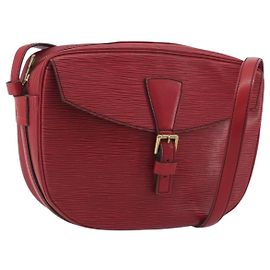 LOUIS VUITTON Epi Jeune Fille MM Shoulder Bag Red M52157 LV Auth 196198