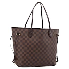 Borsa Tote LOUIS VUITTON Damier Ebene Neverfull MM N51105 LV Auth bs36473