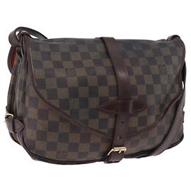 LOUIS VUITTON Borsa a Spalla Saumur 30 Damier Ebene SPO N48081 LV Auth 195188