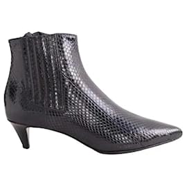 Céline Stiefeletten aus Leder in Schwarz