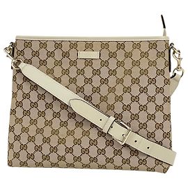 Borsa a tracolla Gucci GG Canvas in beige e avorio