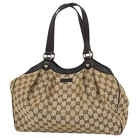 Gucci Shopper-Bag braun mit GG-Muster