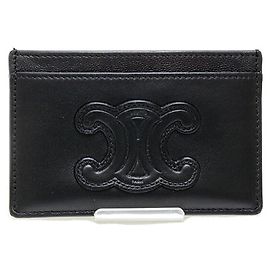 Céline Tarjetero Celine Cuir Triomphe Black