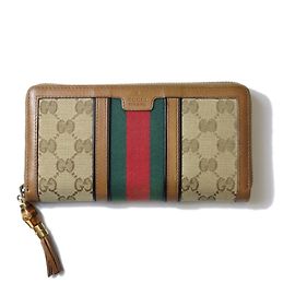Carteira Longa Gucci GG Canvas Brown
