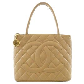 Borsa Chanel 1804 Beige in pelle di vitello grana