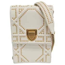 Clutch Verticale Diorama con Catena in Pelle Borchiata Christian Dior
