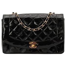 Borsa a patta Chanel Vintage in pelle verniciata