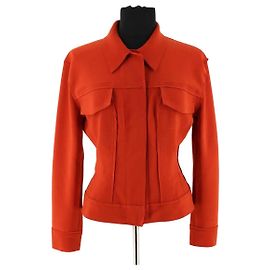 Gilet arancione in sintetico Norma Kamali