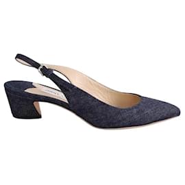 Jimmy Choo Absatzschuhe aus Leder Blau Größe 36