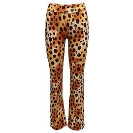 Pantalones Bootcut Vintage Betsey Johnson Estampado de Guepardo Tan & Multicolor Talla US M