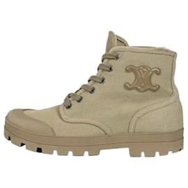 Botas de Cordones Celine Logo Verdes - Auténticas EU 38 de segunda mano - Céline