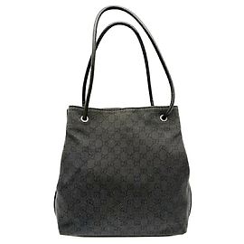 Borsa Tote a Spalla Gucci in Canvas GG Nero