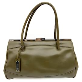 Borsa a mano Gucci in pelle Verde e Khaki