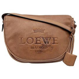 Bolso de hombro Loewe de piel marrón
