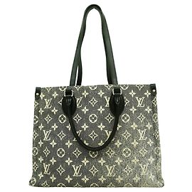 Borsa Tote Louis Vuitton Monogram Jacquard Denim OnTheGo MM