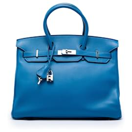 Hermès Blue Swift Birkin Retourne 35