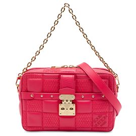 Louis Vuitton Pink Damier Quilt Lambskin Troca PM