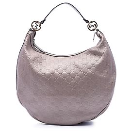 Gucci Purple Large Metallic Guccissima Twins Hobo