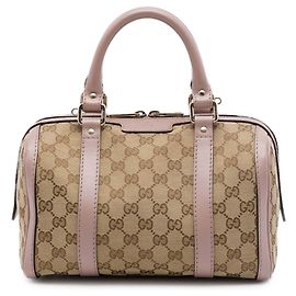 Borsa Boston Gucci Joy Small in tela GG beige