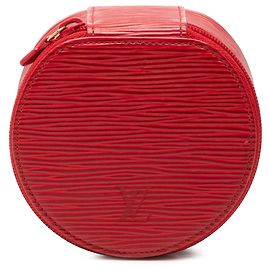 Louis Vuitton Red Epi Ecrin Bijoux Travel Jewelry Case