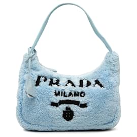 Bolsa de Ombro Prada Blue Mini Terry Re Edition 2000