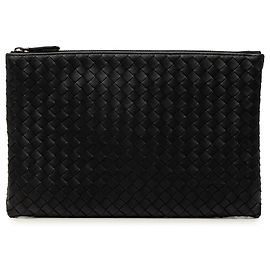 Clutch Bottega Veneta in nappa Intrecciato nera