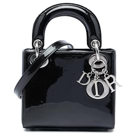 Dior Mini Lady Dior en piel charol negra