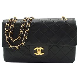 Chanel Black Small Classic Lambskin Double Flap