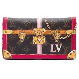 Louis Vuitton Brown Monogram Summer Trunks Pochette Weekend