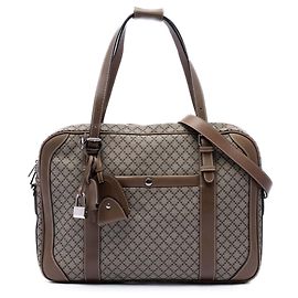 Gucci Business-Tasche aus Diamante beschichtetem Canvas in Beige