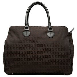 Borsa business Fendi in tela Zucchino marrone