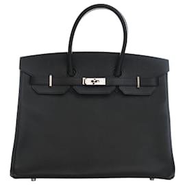 Hermès Black Epsom Birkin Retourne 35