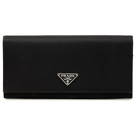 Prada Black Tessuto Long Wallet