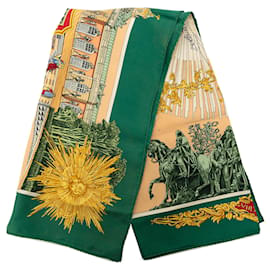 Hermès Green Voltaire Sanssoucy Seidentuch 90