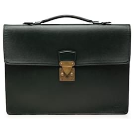 Louis Vuitton Green Taiga Serviette Kourad Briefcase