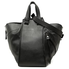 Borsa Satchel Hammock LOEWE in pelle nera, taglia Medium - Loewe
