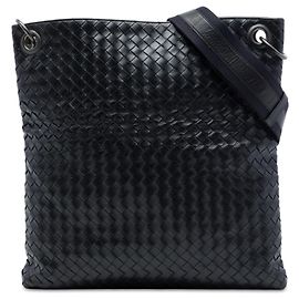 Bottega Veneta Borsa a tracolla Intrecciato in nappa nera