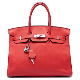 Hermès Red Togo Birkin Retourne 35