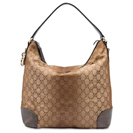 Borsa a tracolla Gucci Brown GG Lurex Heart Bit