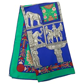 Foulard di seta Hermès Blue Torana 90
