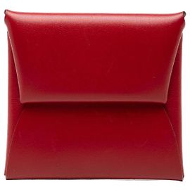 Hermès Bastia Portemonnaie aus rotem Box Calf Leder