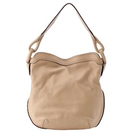 LOEWE Borsa hobo Switch Runner Small in pelle beige - Loewe