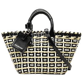 Borsa Cesto Bistro Balenciaga in ecopelle gialla XS